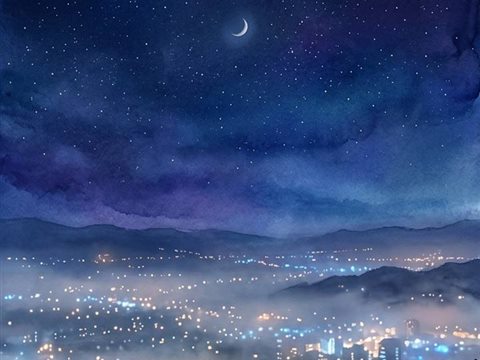夜間喫茶「灯」のタイトル画面